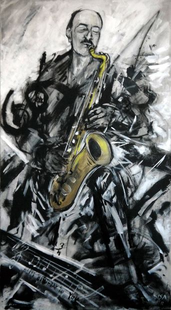 DR. KORNELIUS KREISSL, Chirurg, Acryl auf Leinen, 100 x 60 cm